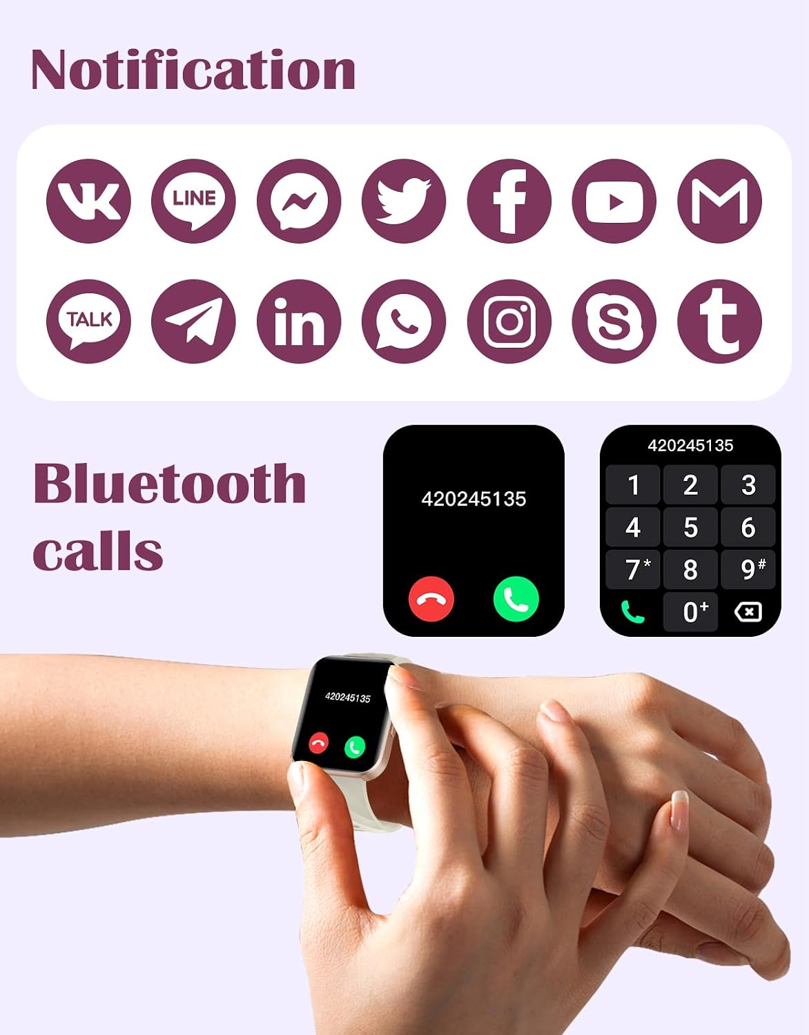 Detalle 2 de RUIMEN Smart Watch with Call Function