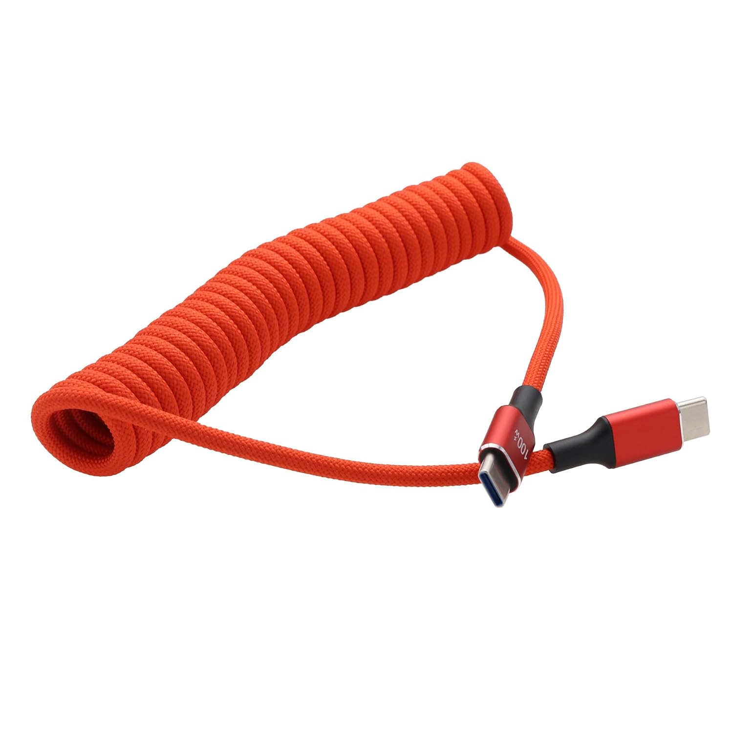 Thumbnail 1 de HangTon USB-C CarPlay Cable: 100W Fast Charging & Braided Coiled USB-C to USB-C Lead