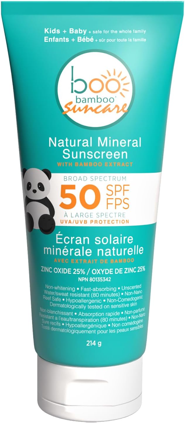 Detalle 2 de Boo Bamboo SPF 50 Mineral Sunscreen, 25% Zinc Oxide, 214 g, 3-Pack