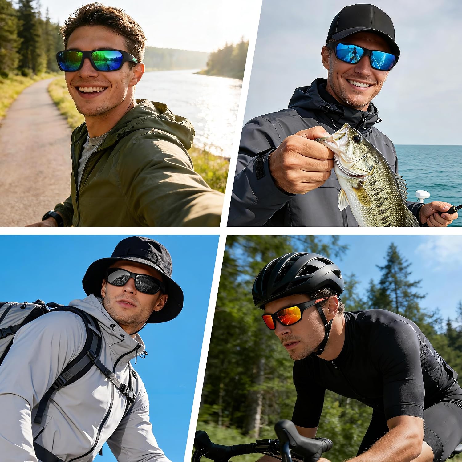 Detalle de XVXV Sports Polarized Sunglasses for Men with UV Protection — Lightweight TAC Lenses & All‑In‑One Kit