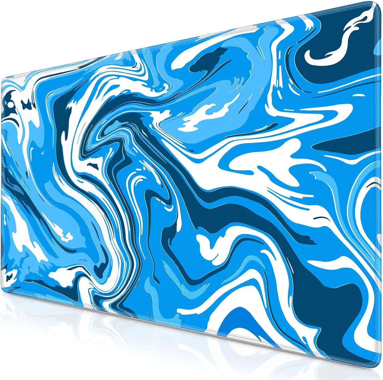 Detalle de Abetcabe Gaming Mauspad XXL – 900 × 500 × 3 mm, wasserdicht, rutschfeste Basis, handgefertigtes Fluid Art Design