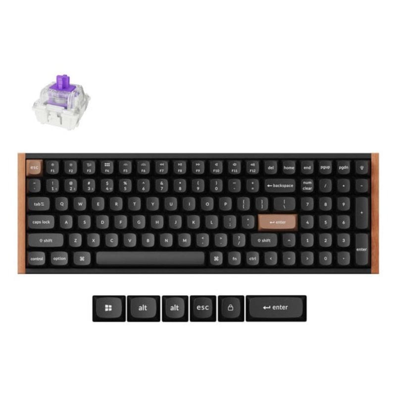 Detalle de Keychron K4 HE Hall Effect Magnético: teclado mecánico 96% inalámbrico con RGB en layout ES