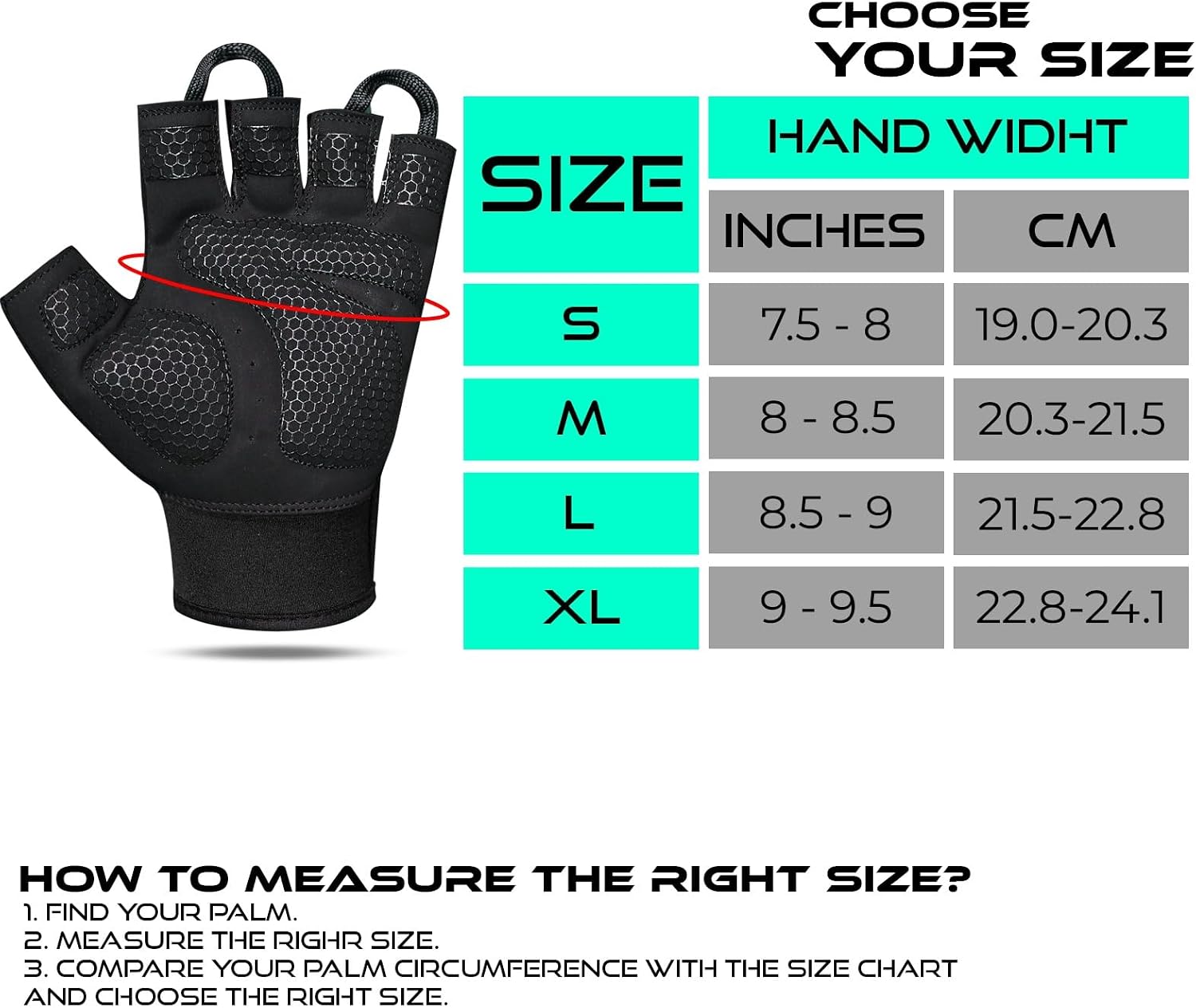 Detalle 1 de BEAST RAGE Gym Gloves for Weight Lifting