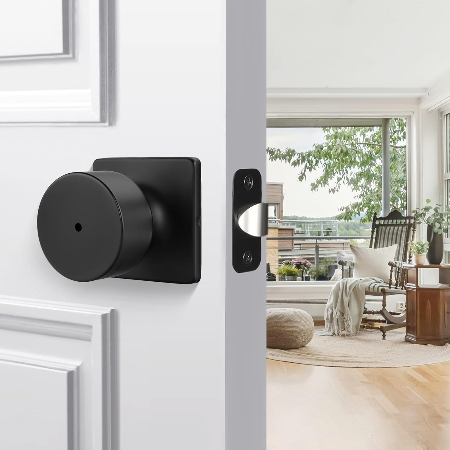 Detalle 2 de Goldenwarm Interior Privacy Door Knobs, 6-Pack