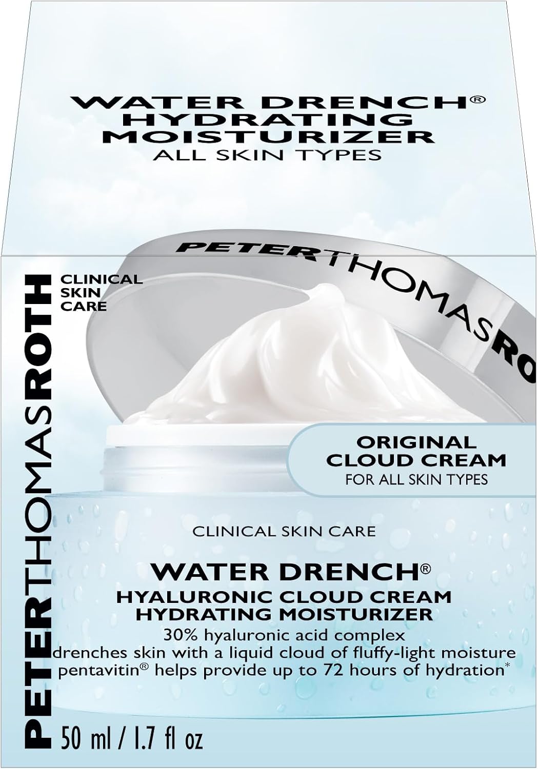 Detalle 2 de Peter Thomas Roth Water Drench Hyaluronic Cloud Cream Hydrating Moisturizer 50ml — idratante intenso e innovativo