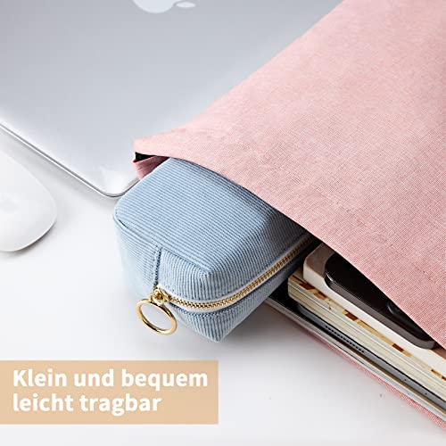 Detalle de KALIDI Mäppchen Federmäppchen Stiftemappe aus Cord-Stoff – 20,5 × 6 × 8,5 cm, 50 g