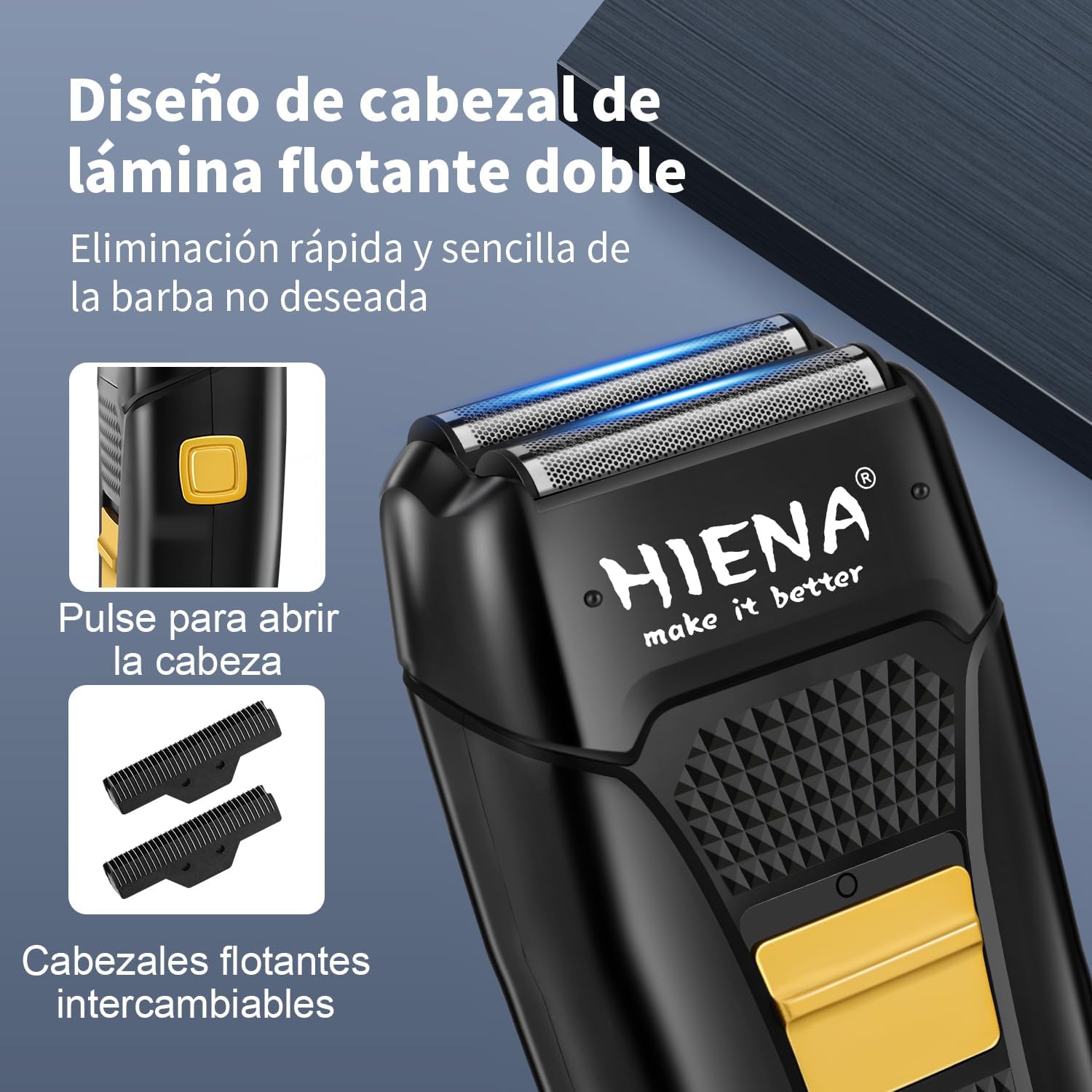 Detalle de HIENA PRO Juego de cortapelos inalámbrico 1500 mAh