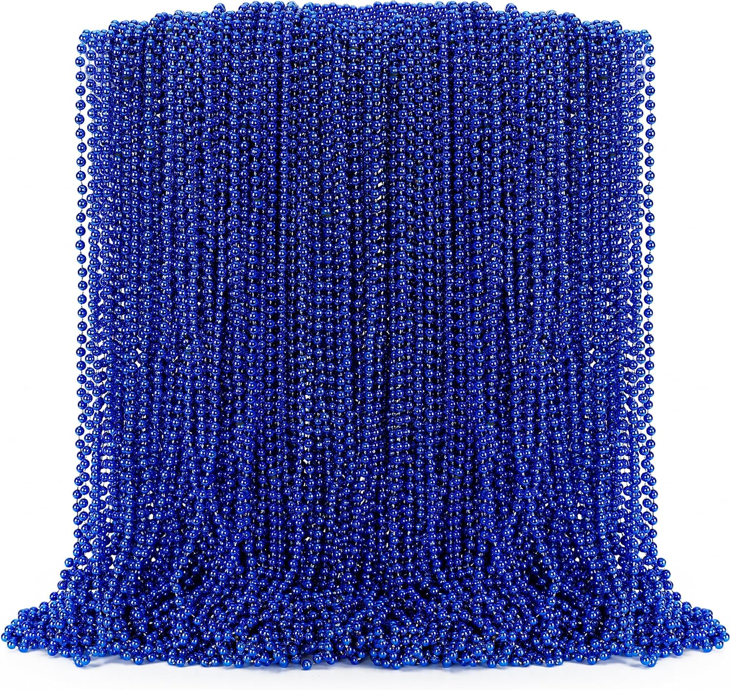 Thumbnail 6 de EOBOH Beaded Necklace (100PCS) White Mardi Gras Beads, 33" Party Throw Favor