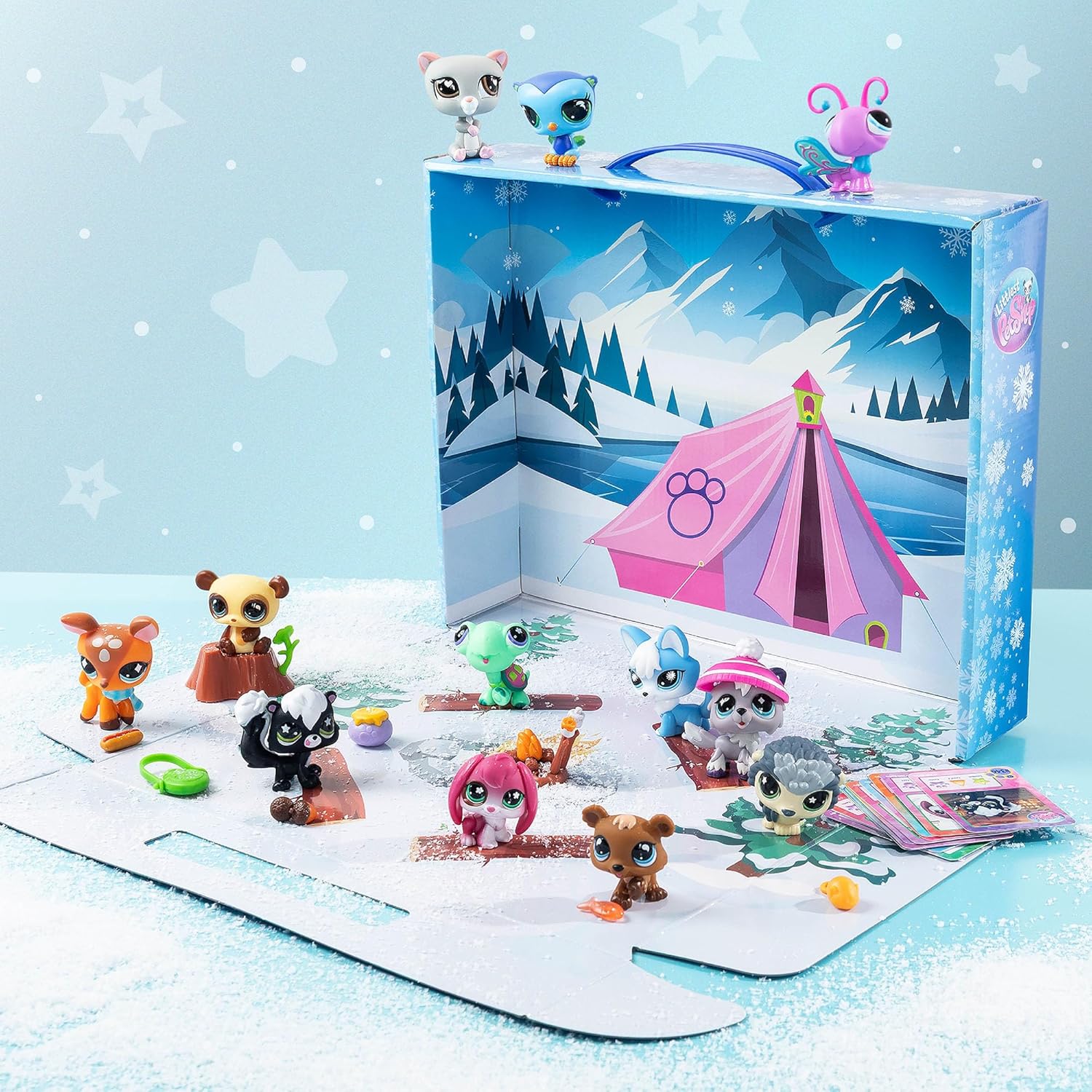 Thumbnail 4 de Littlest Pet Shop Cozy Campfire Play Pack (Series 4, Gen 7) Bobble Head Hedgehog Figure Set
