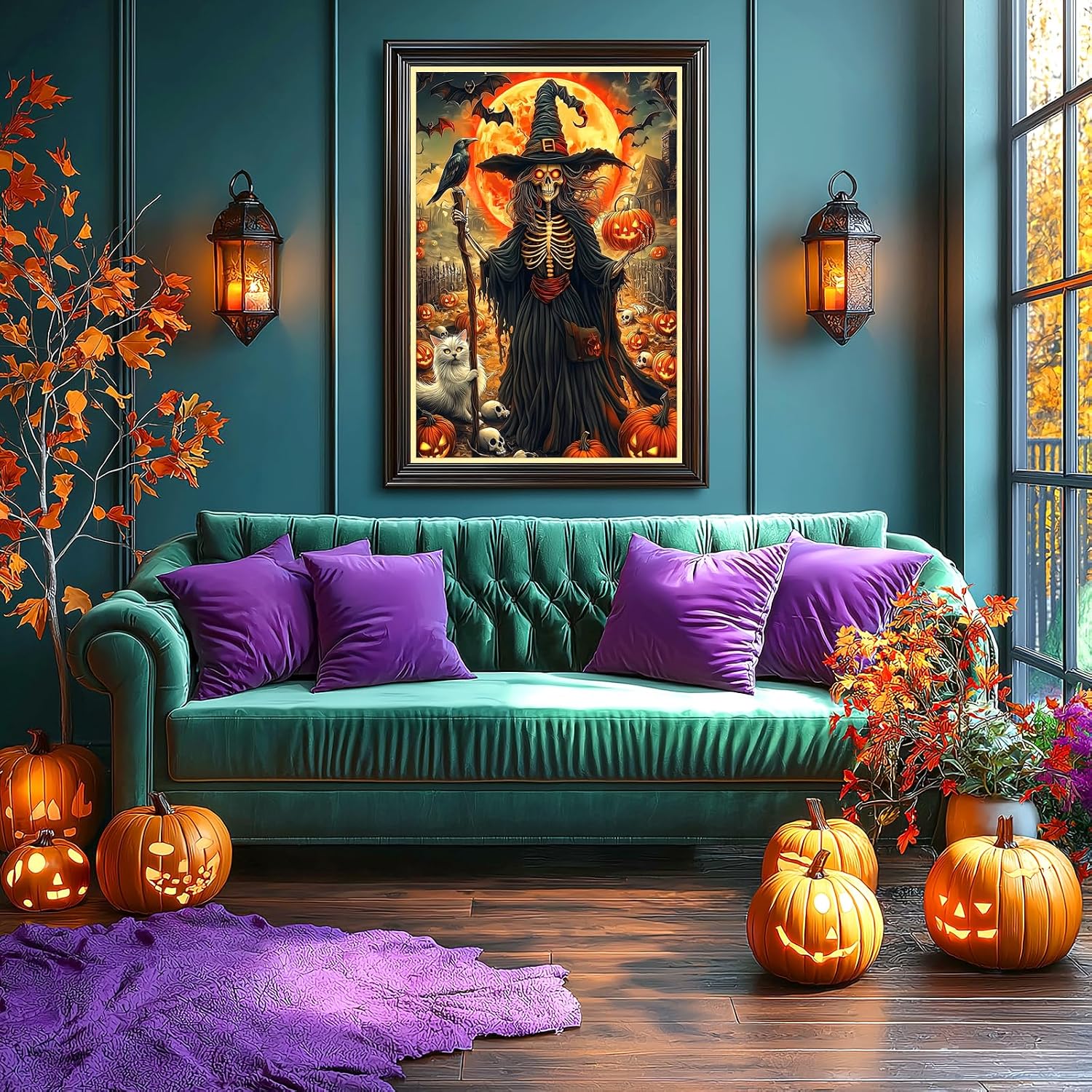 Detalle 2 de MisPuz Puzzles for Adults 1000 Pieces Halloween Witch Jigsaw Puzzle