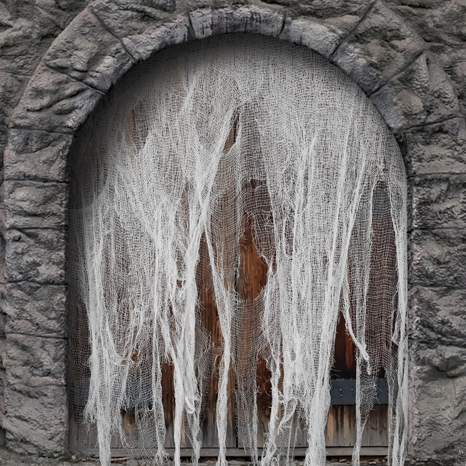 Detalle de Tlswshsy Tlswshsy1 Halloween Creepy Cloth, 400 x 59-Inch White Gauze