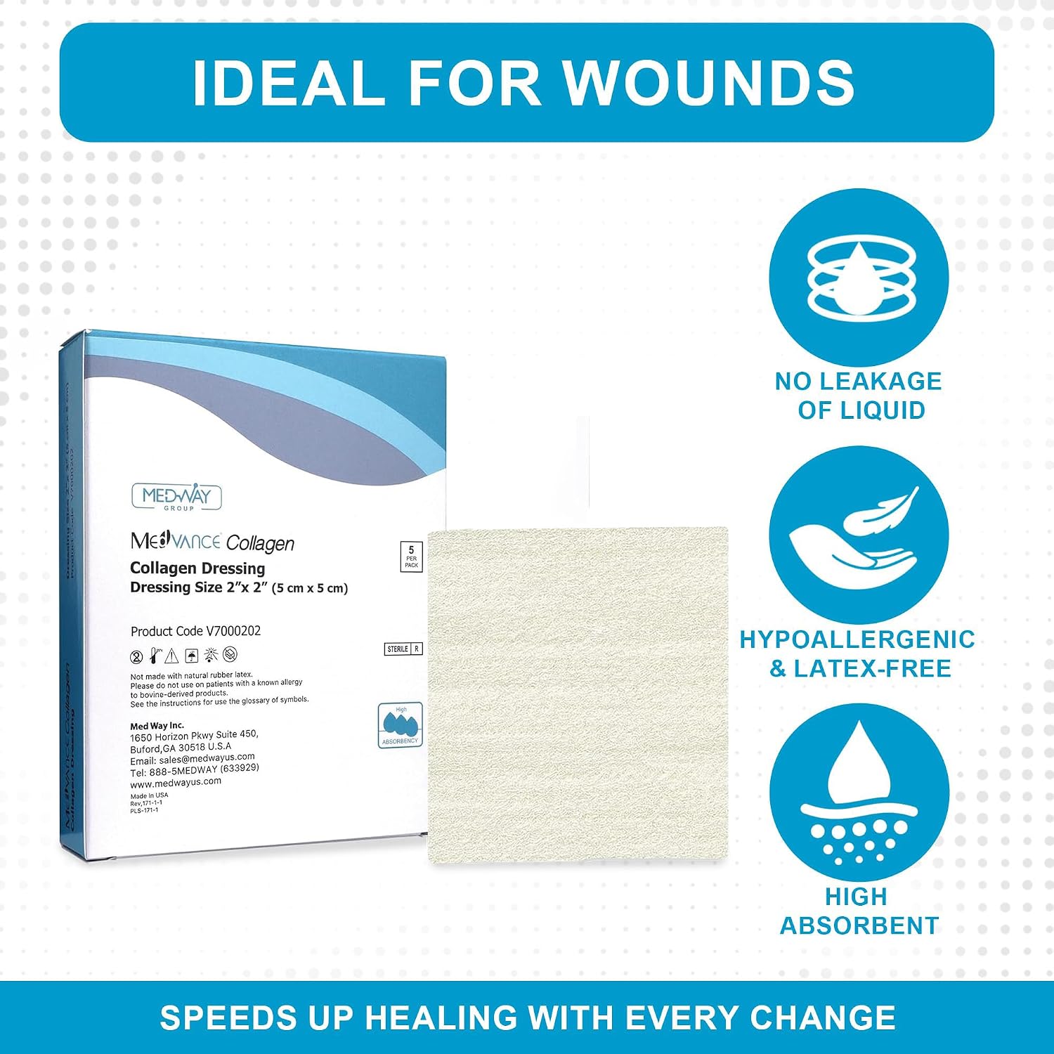 Detalle de MedVance Collagen Wound Dressing 2" x 2