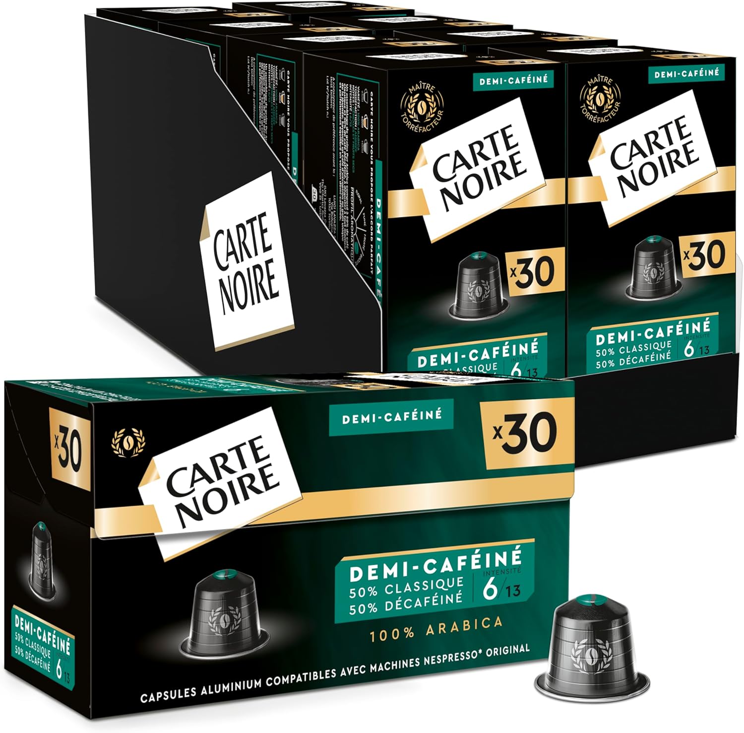 Detalle de CARTE NOIRE Capsules demi‑café 240