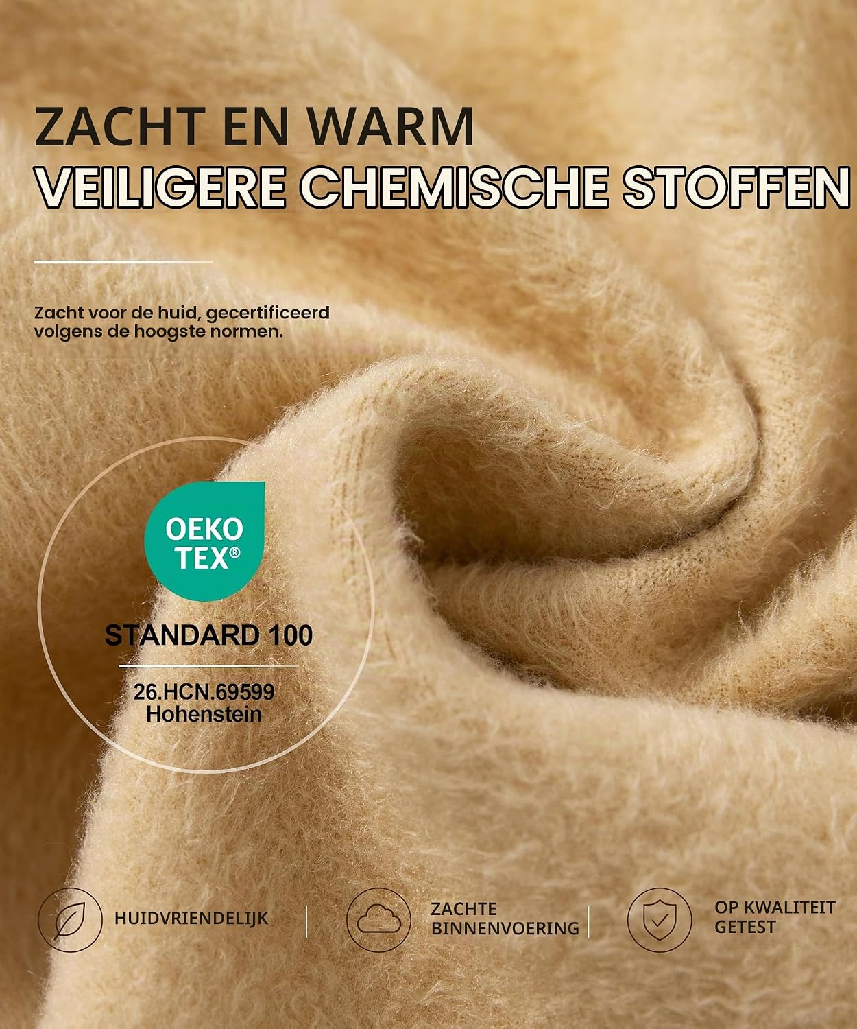 Detalle 2 de CozyWow thermische panty XL-3XL met fleecevoering en hoge taille