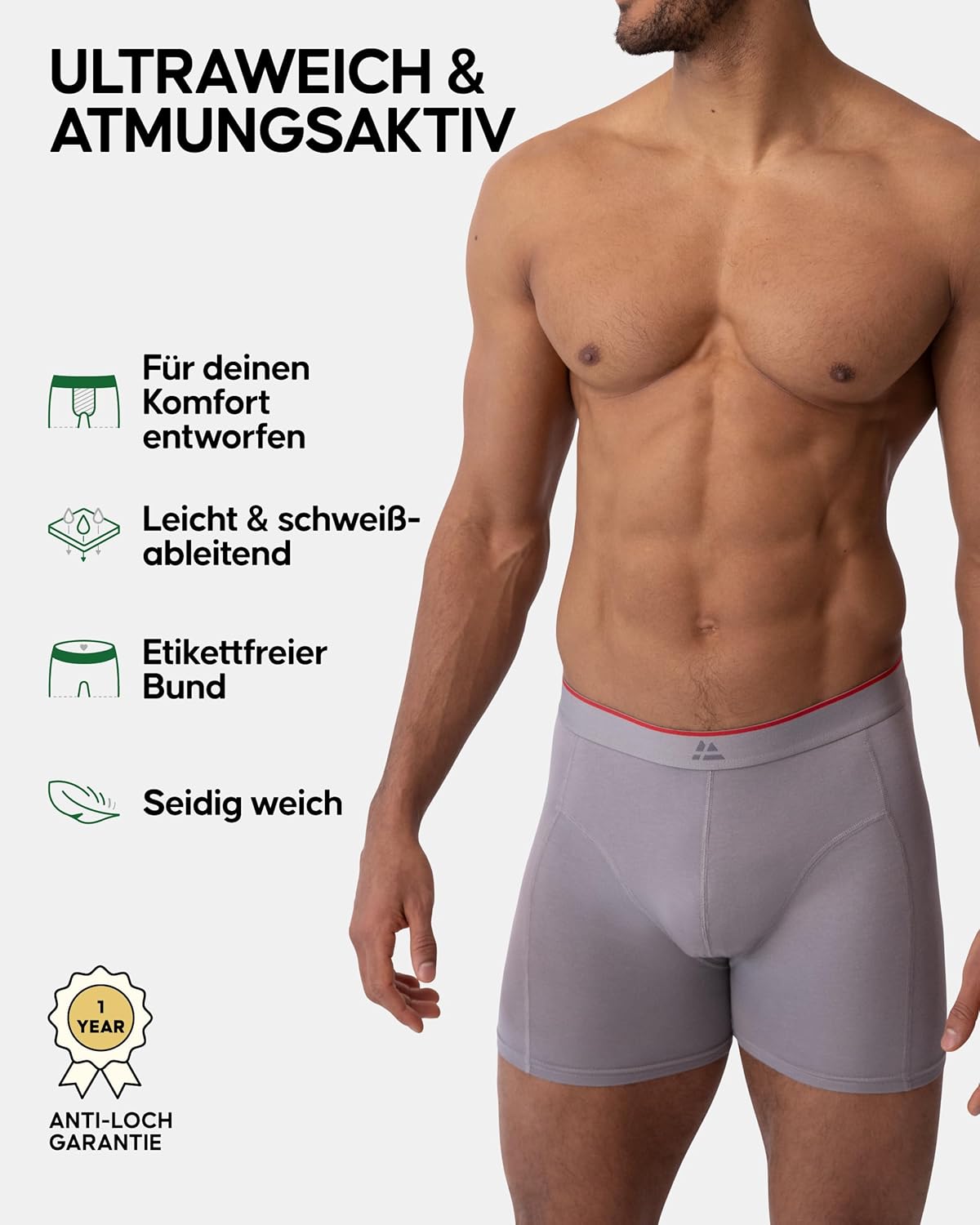 Thumbnail 2 de DANISH ENDURANCE Bambus Boxershorts Herren – ultraweiche, atmungsaktive Unterwäsche im 6er oder 10er-Pack