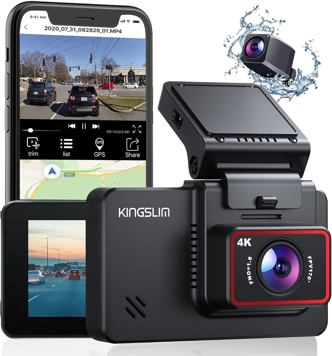 Detalle de Kingslim D4 Dash Cam 256GB