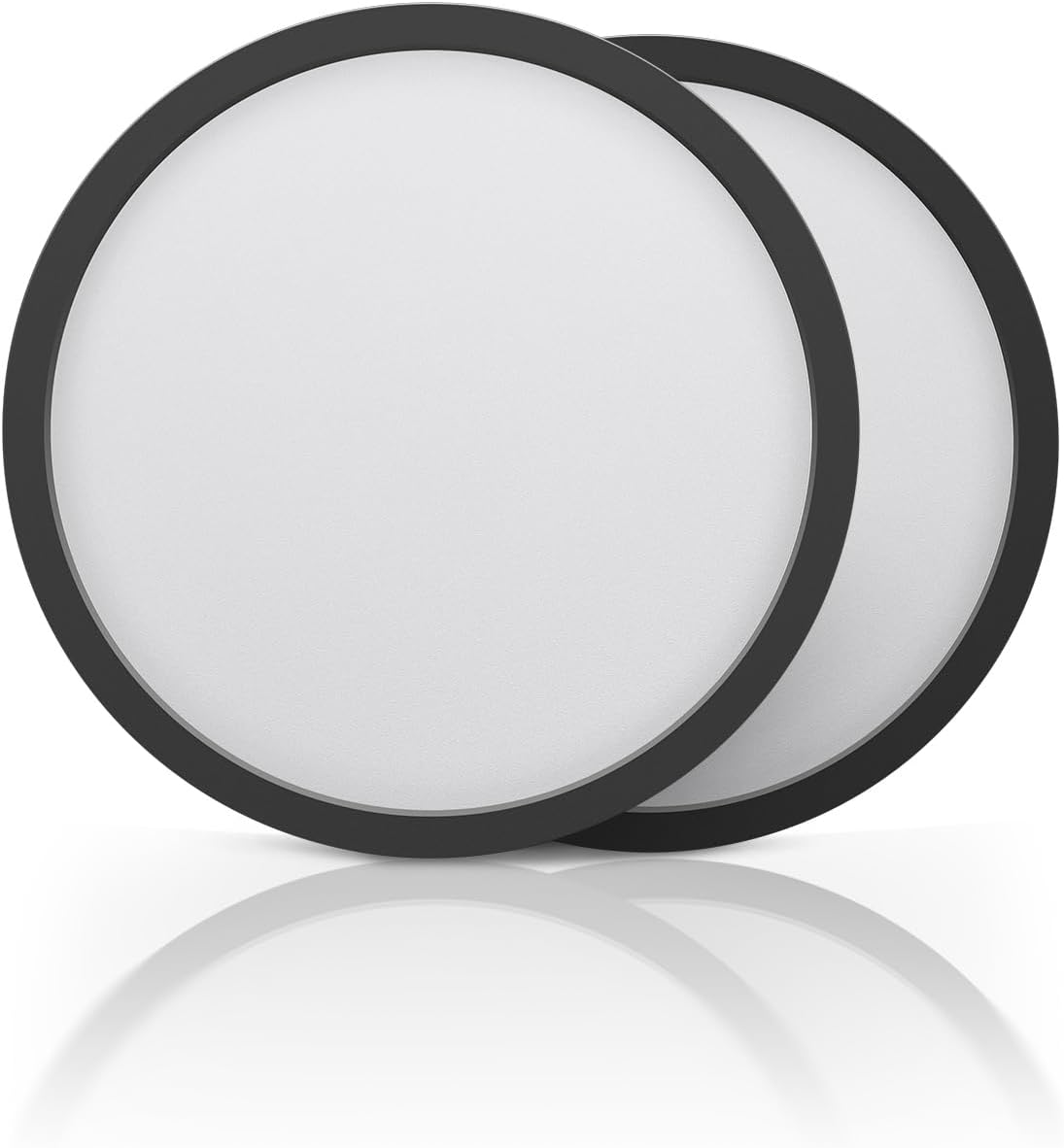 Detalle de ECOELER CDR924F-BK 9-Inch Black LED Flush-Mount Ceiling Lights, 2-Pack