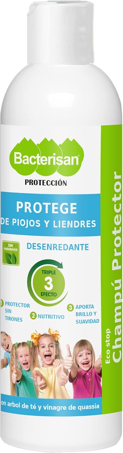Detalle de BACTERISAN Shampoo protettivo districante 250 ml – protezione anti pidocchi e lendini