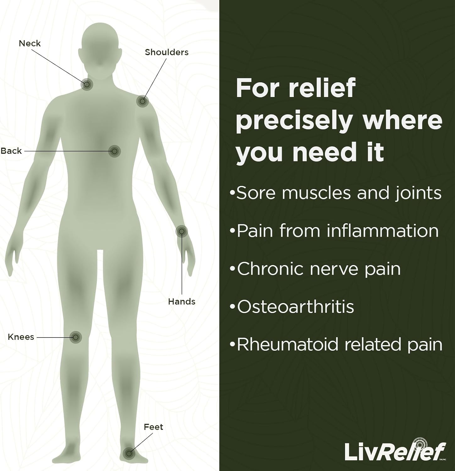 Detalle de LivRelief Extra Strength Chronic Angry Pain Cream, 100 g, Unscented
