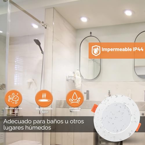 Detalle 2 de Pack 10 Downlight LED Techo Empotrable 5W Tomosu: ojos de buey LED, 4000K