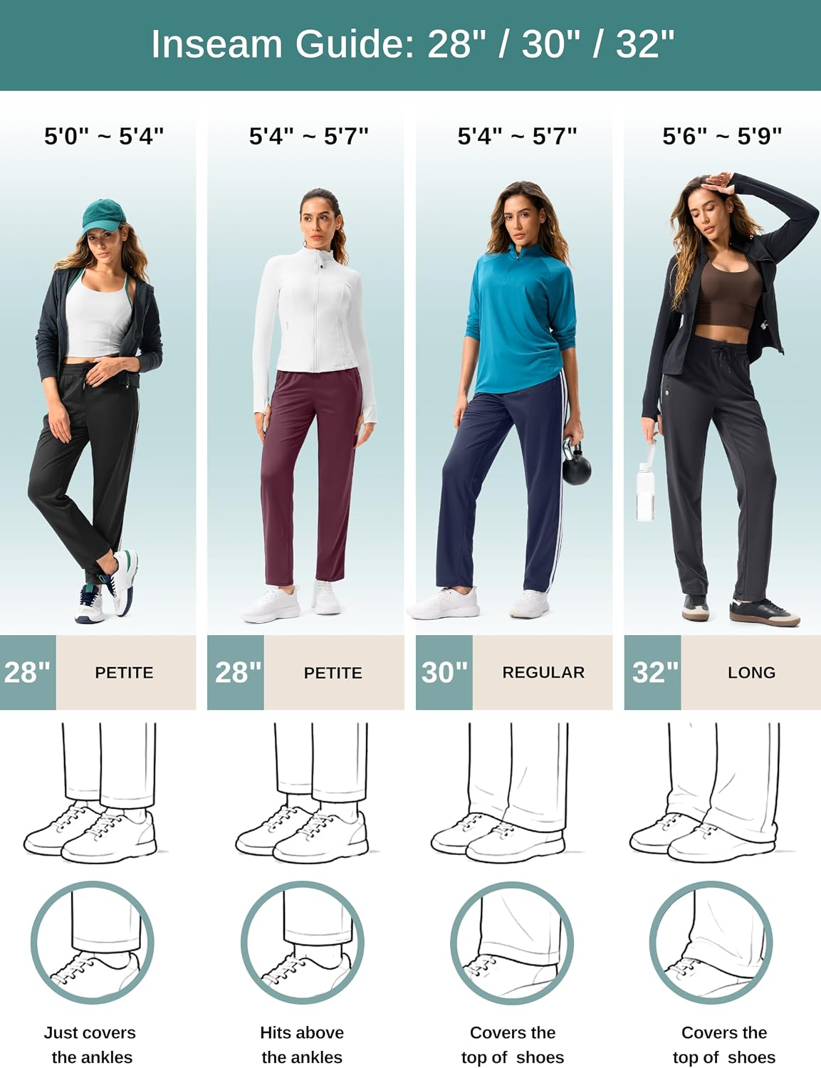 Detalle 2 de G Gradual Women's Track Pants 28-inch inseam