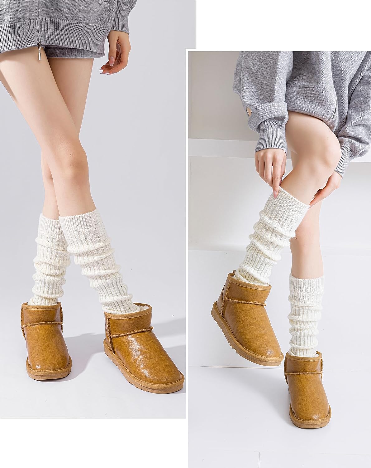 Thumbnail 5 de Yawlsow Knit Ruffle Leg Warmers with Sequins, Y2K Style
