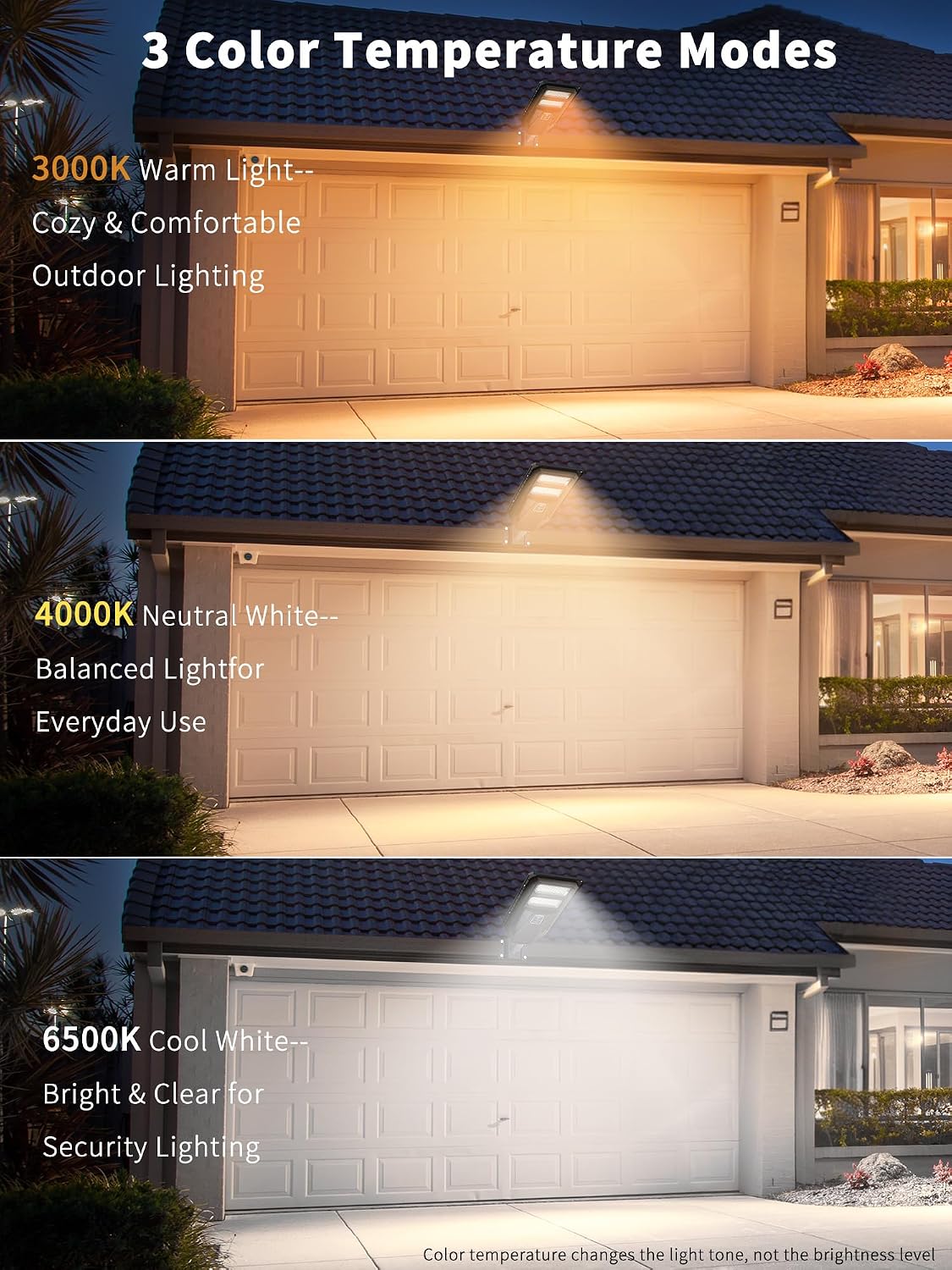 Detalle de Ofuray Lampione Solare Led Esterno (OLT-2Pack) con Pannello Solare, IP67, 3 Temperature di Colore
