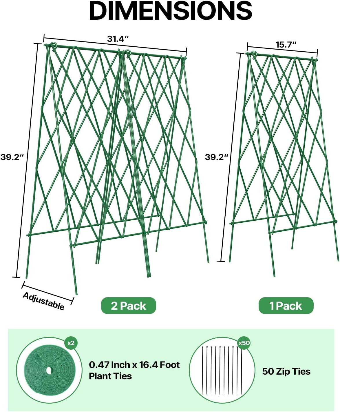 Detalle 2 de Suteck Cucumber Trellis 39.2-Inch A-Frame