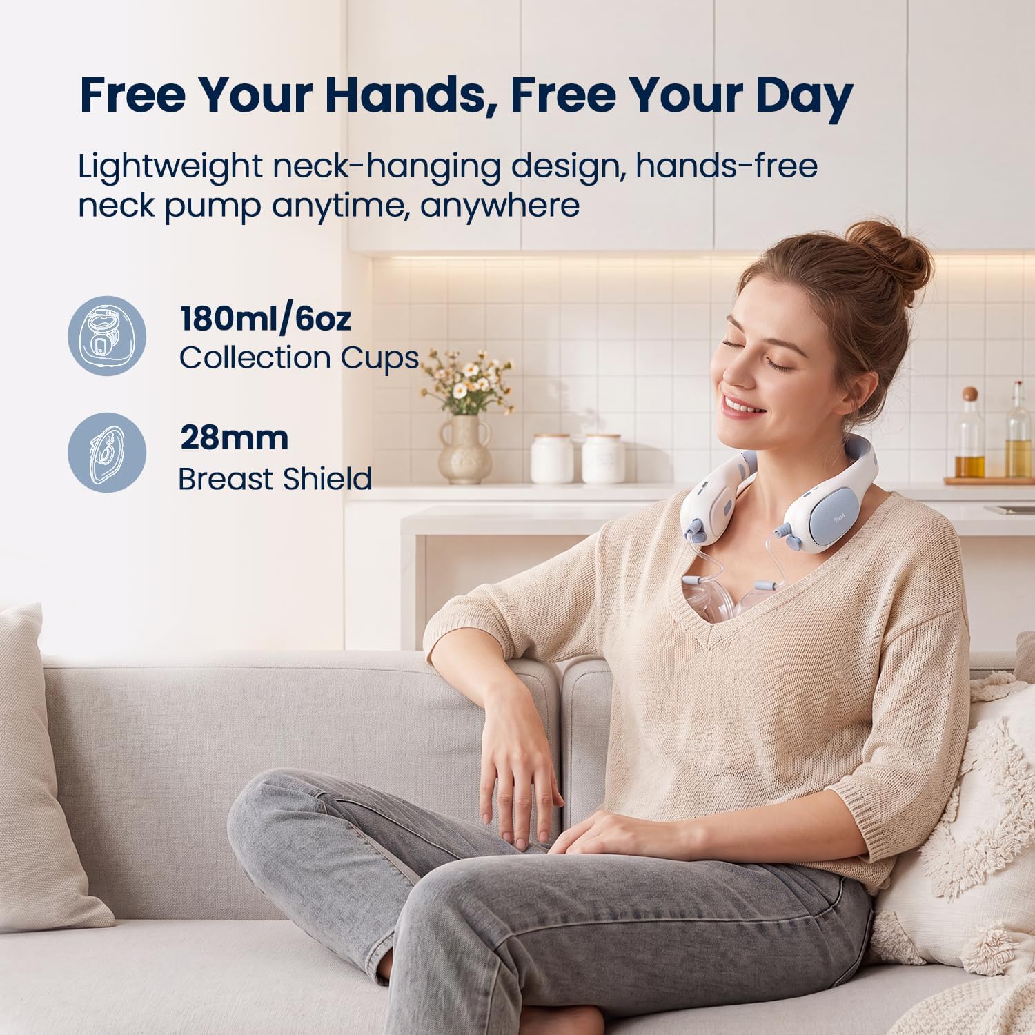 Thumbnail 2 de NCVI NC3110-2 Wearable Breast Pump with App Control and 6oz Cups