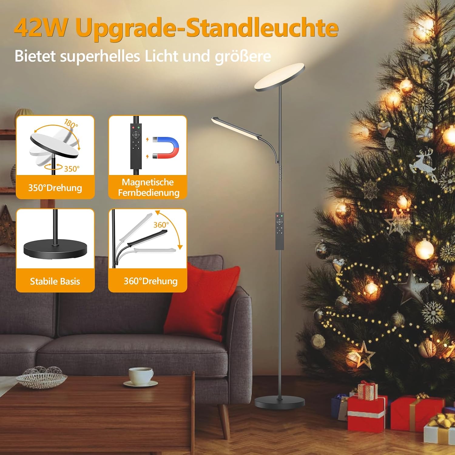 Thumbnail 6 de Stehlampe 42W Dimmbar Wohnzimmer