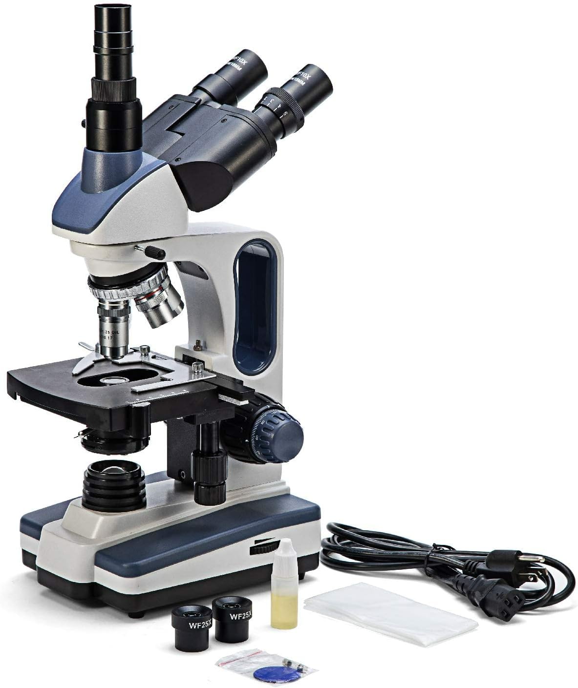Detalle de SWIFT SW350T Compound Trinocular Microscope – Research-Grade, 40X–2500X