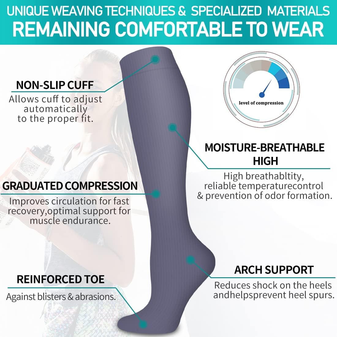 Thumbnail 4 de Copper Compression Socks 6 Pairs