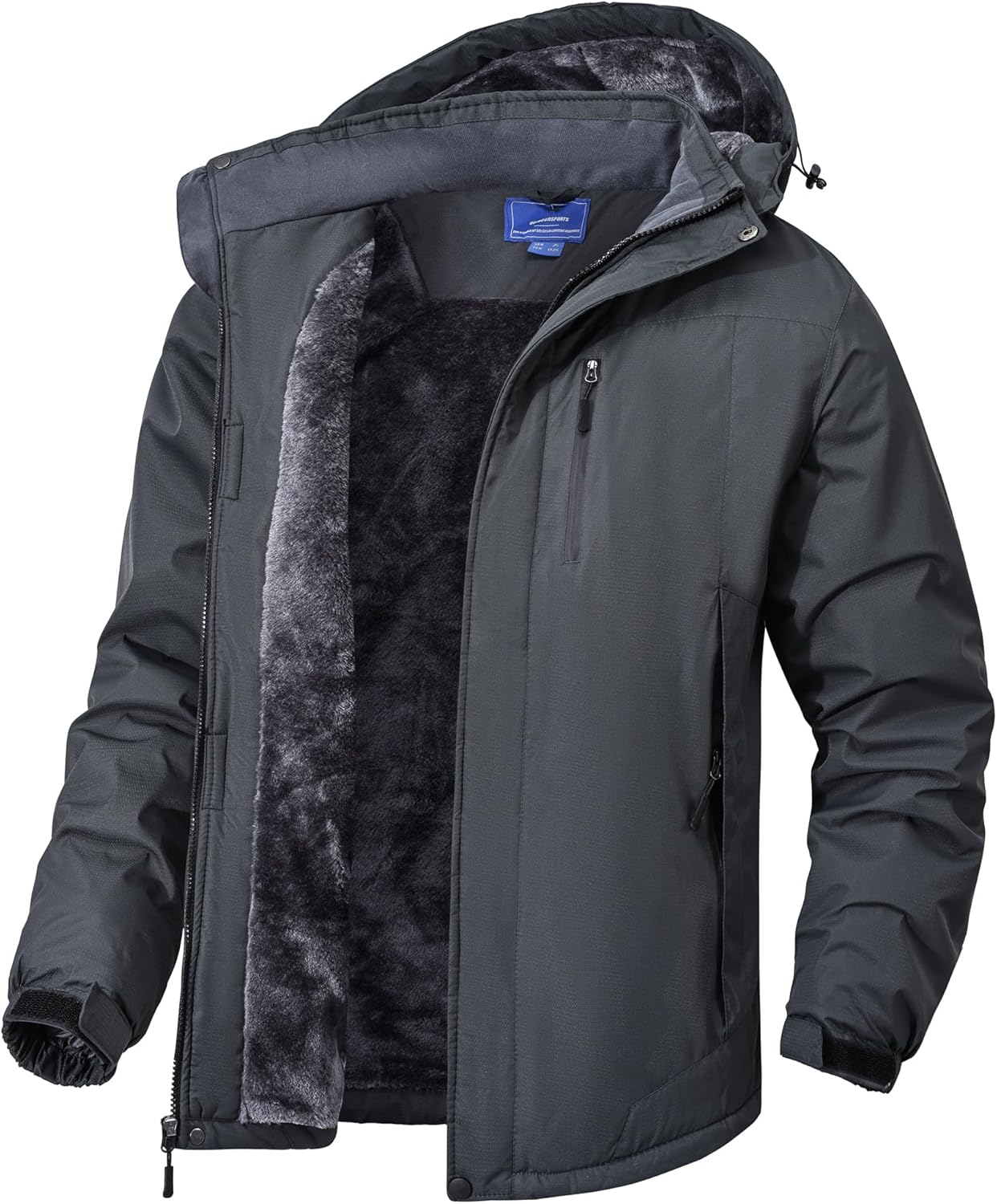 Thumbnail 6 de Rapoo Winterjacke Herren Warme Wasserdichte Jacke mit Kapuze