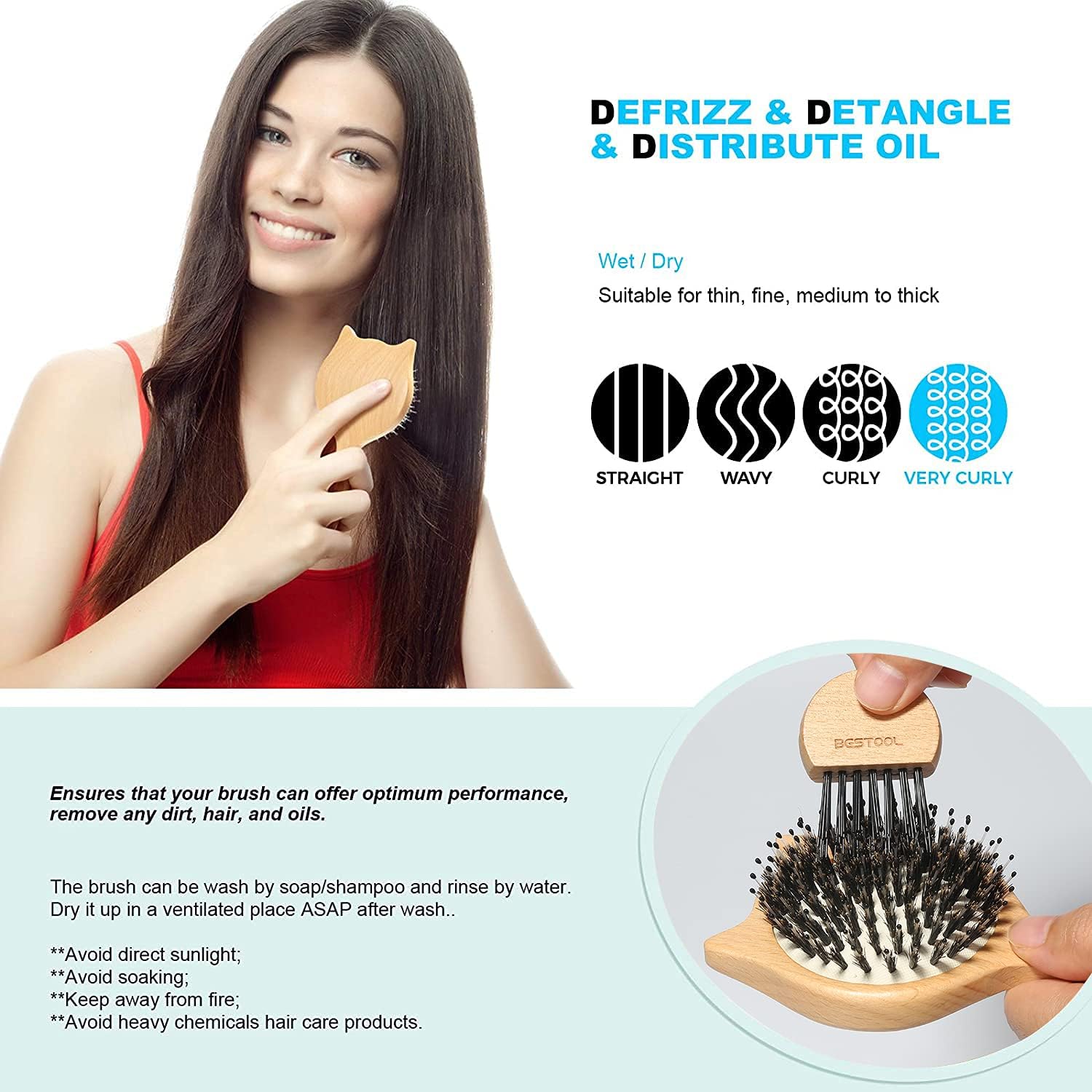 Thumbnail 4 de BESTOOL brosse Ă cheveux voyage 30% đâ
