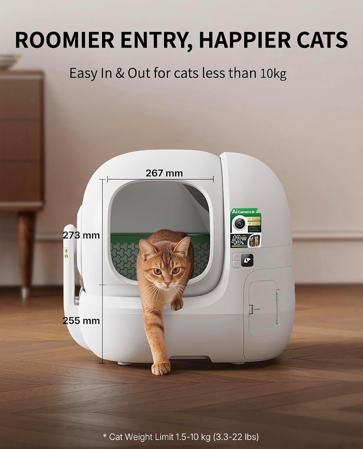 Detalle 2 de PETKIT PUROBOT MAX PRO 2 8L self‑cleaning litter box