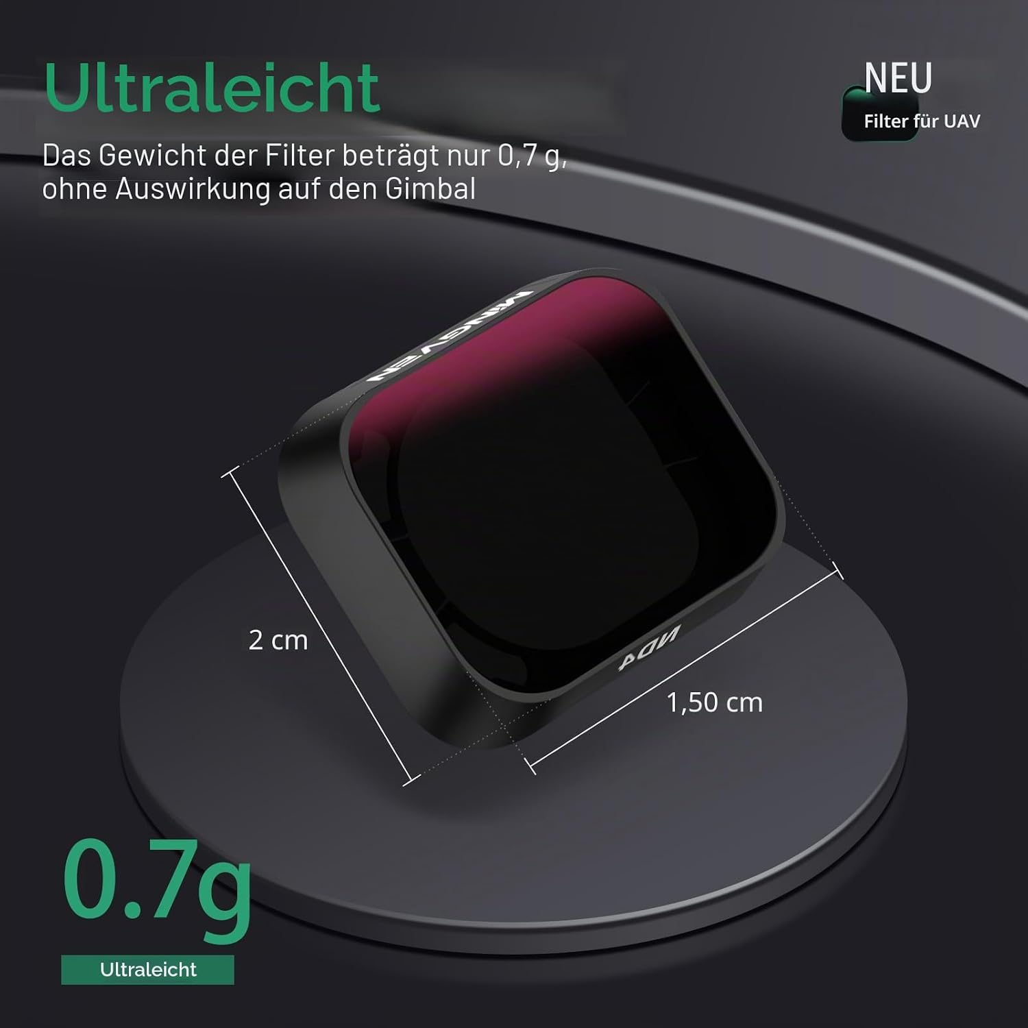 Detalle 2 de MINGVEN Mini 3 ND-Filter-Set – Kompatibel mit DJI Mini 3 / Mini 3 Pro, 6 Stück (CPL, Natural Night, ND16, ND32, ND64, ND256)
