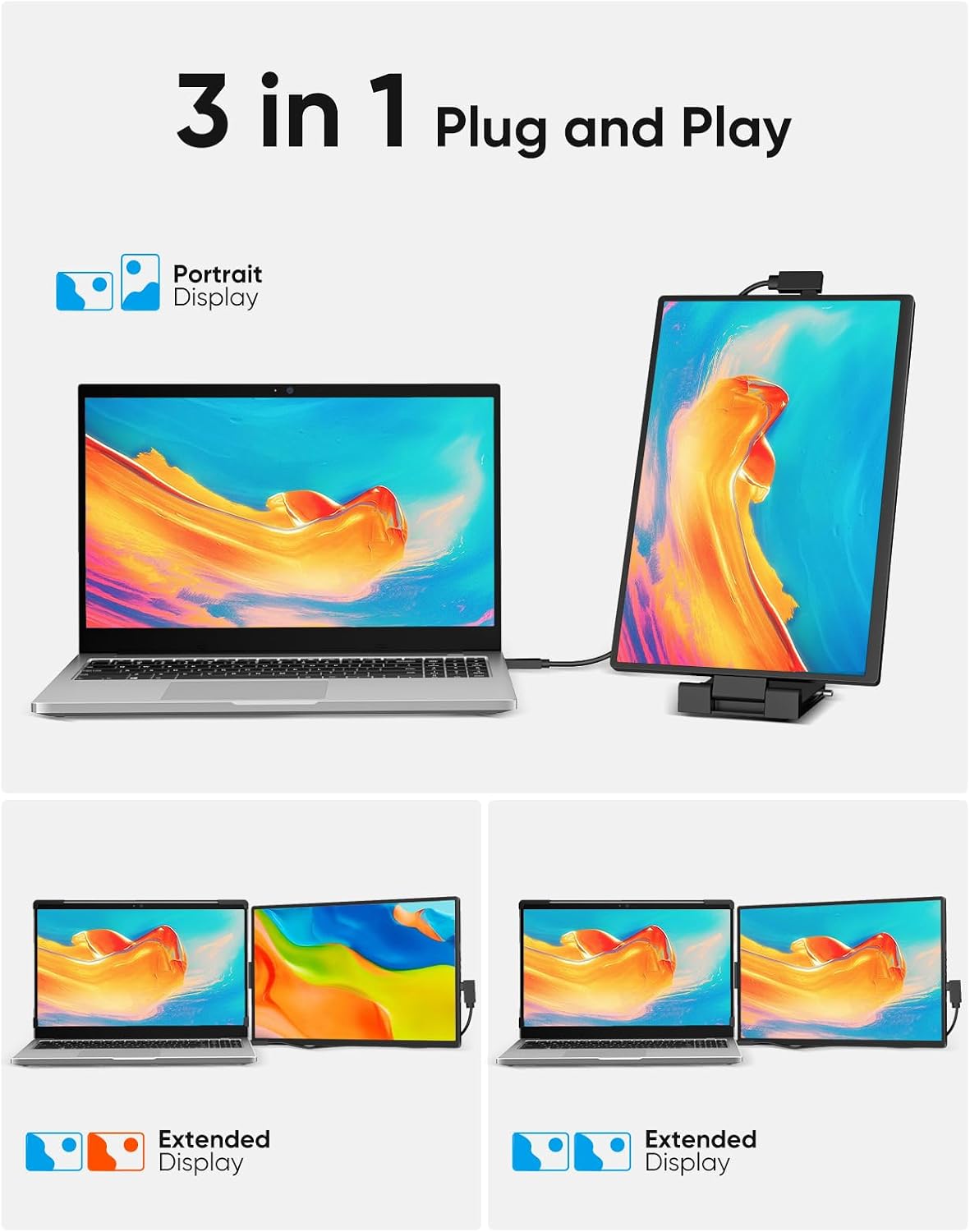 Thumbnail 6 de Dopesplay 14 inch FHD laptop screen extender