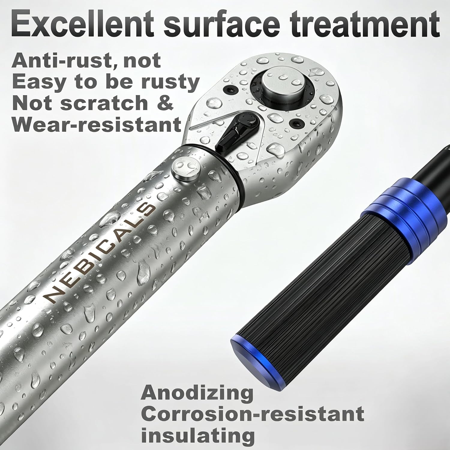 Detalle de 9-Piece Torque Wrench Set with 1/4, 3/8, 1/2 Drives and Extensions