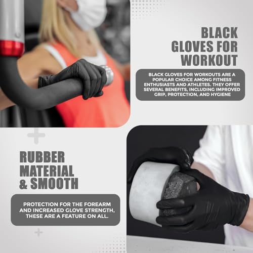 Thumbnail 6 de PRAIMA Black Nitrile Disposable Gloves – Large, Pack of 200 (Latex-Free, Powder-Free)