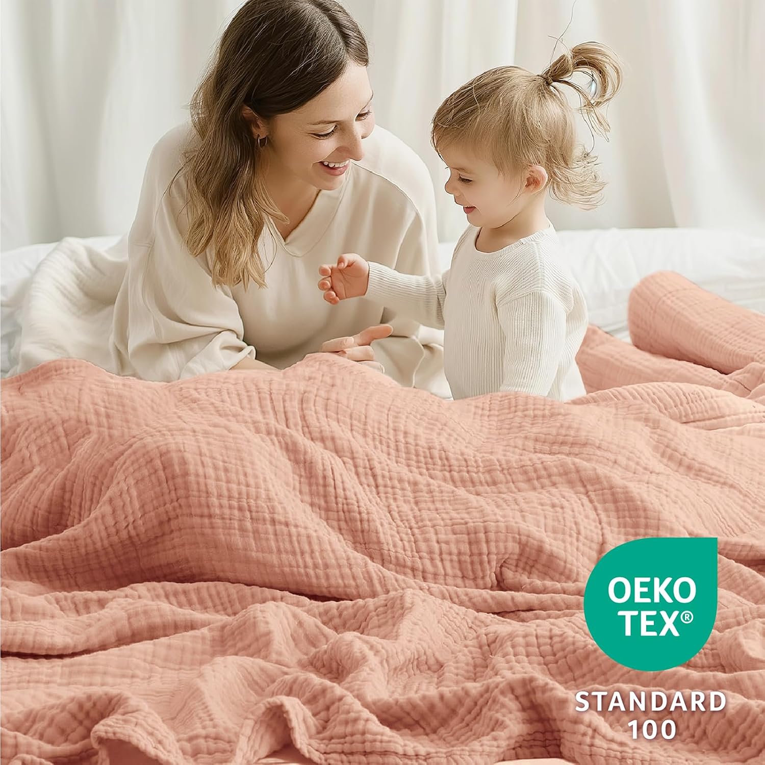 Detalle de Cotton Muslin Blanket, 60 x 80