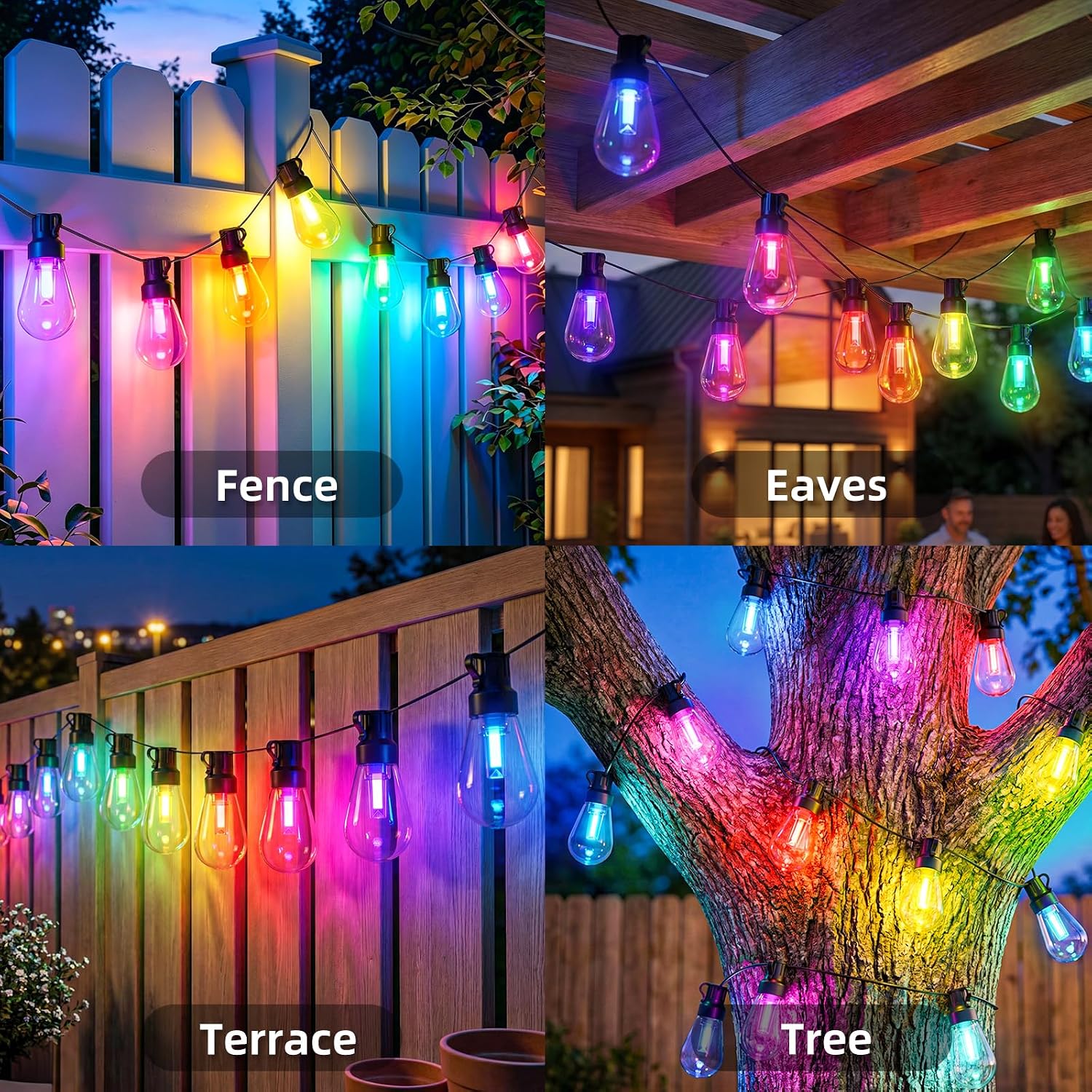 Thumbnail 1 de Outdoor String Lights, 200 ft