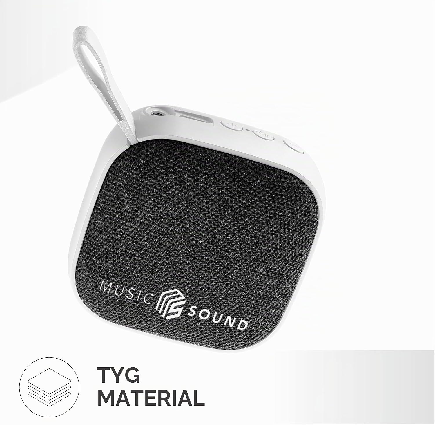 Detalle 2 de Music Sound MINI BTSPKMSMINI3W – bärbar Bluetooth-högtalare med tygfinish