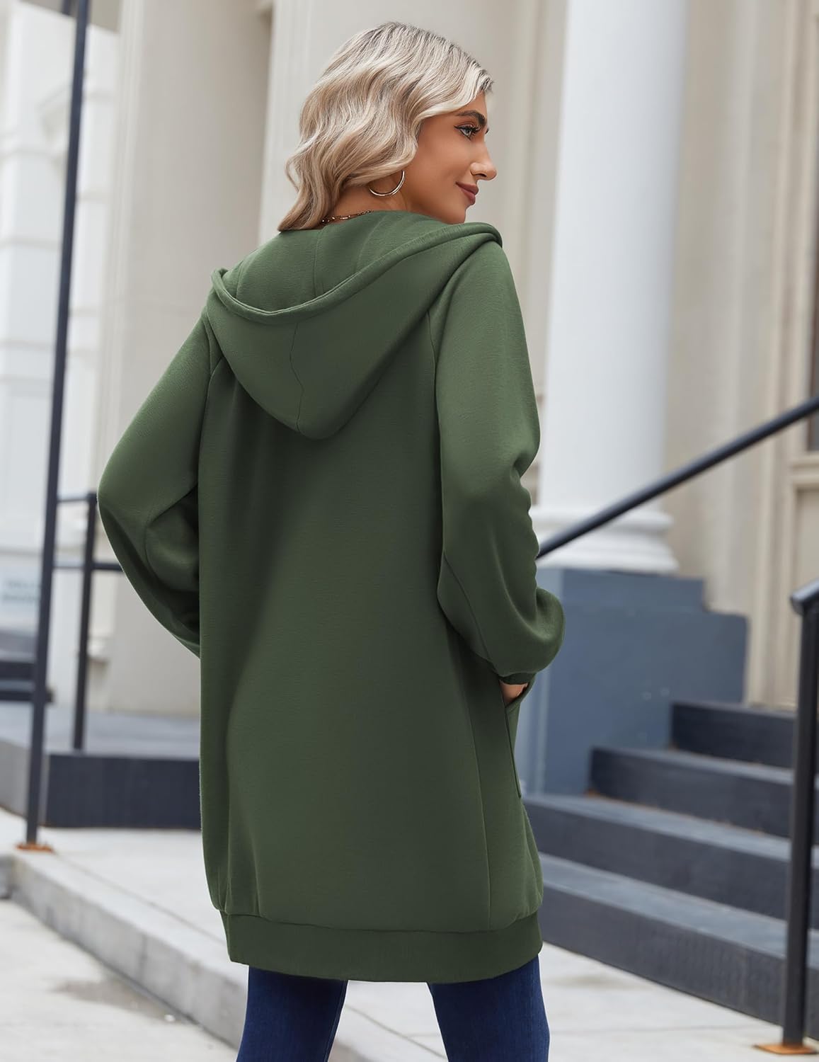 Thumbnail 3 de Zeagoo Women's Zip Up Hoodie Tunic Sweatshirt