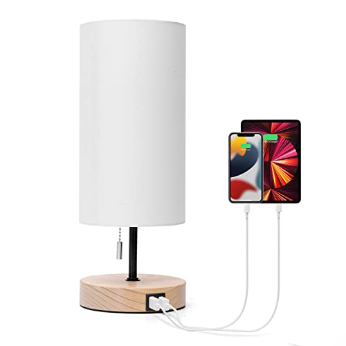 Detalle de Aigostar Lámpara de Mesa con 2 USB 🪔