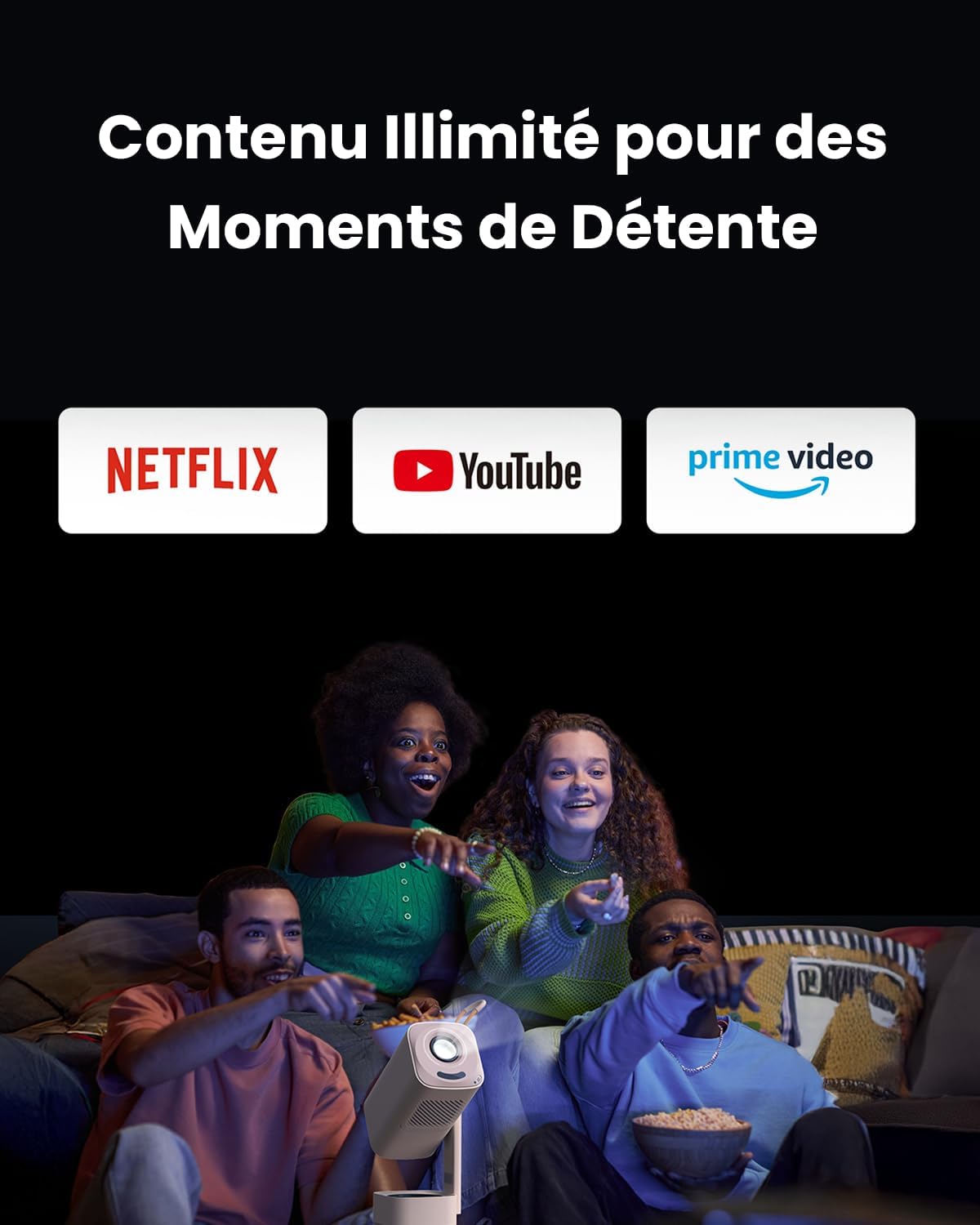 Thumbnail 3 de Vidéoprojecteur Portable YABER T1 Pro2 : Full HD, Dolby Audio et WiFi 6