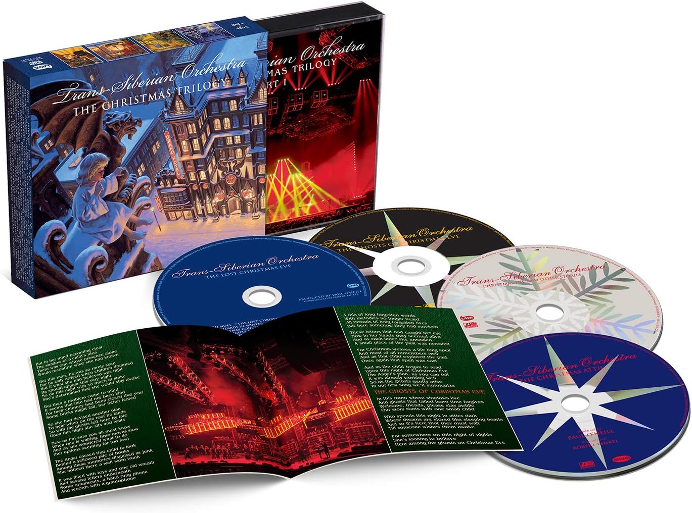 Detalle de Trans-Siberian Orchestra Christmas Trilogy CD/DVD Set, 3 CDs + DVD