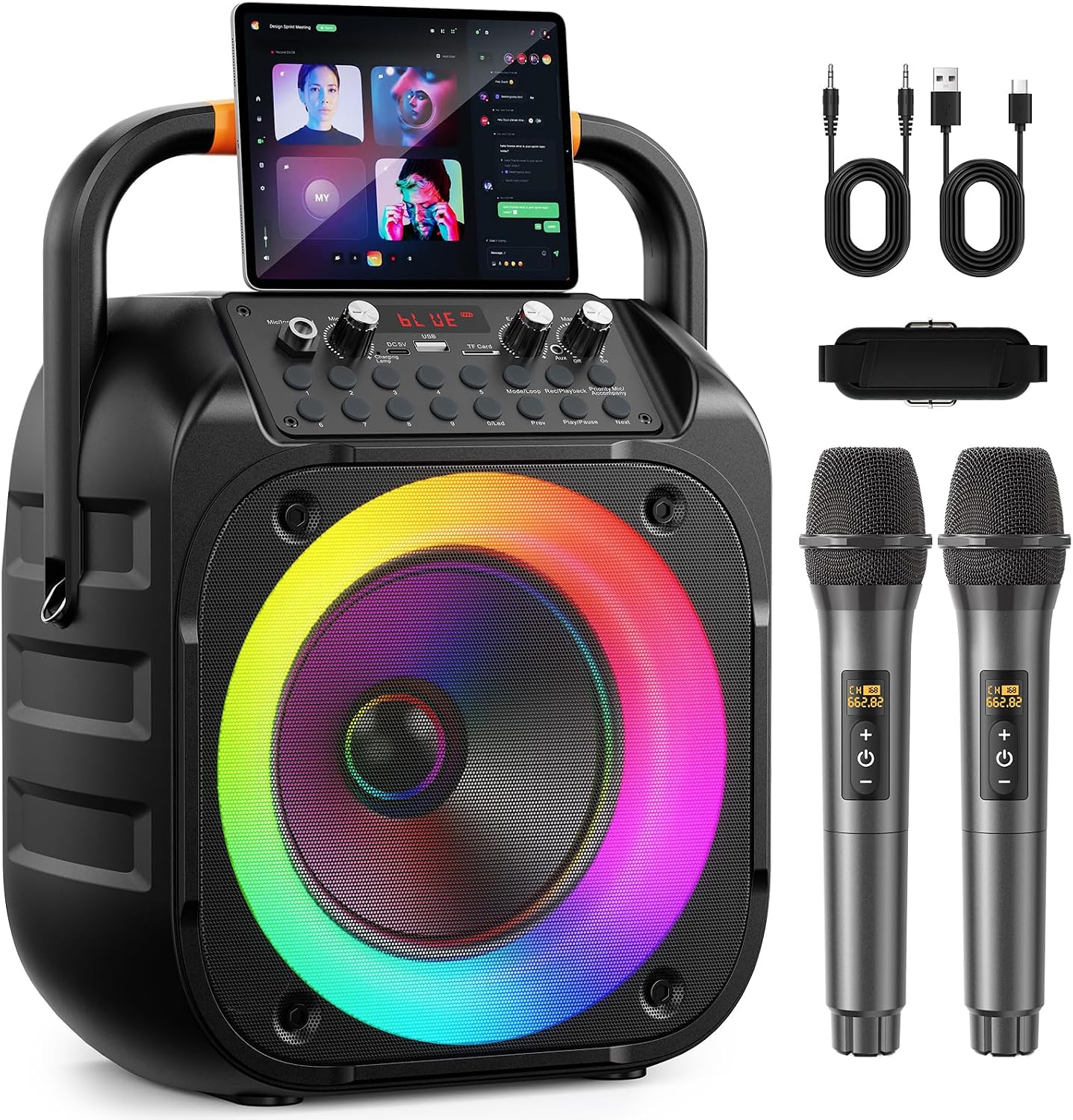 Detalle de Portable Karaoke Machine with 6.5-Inch Subwoofer