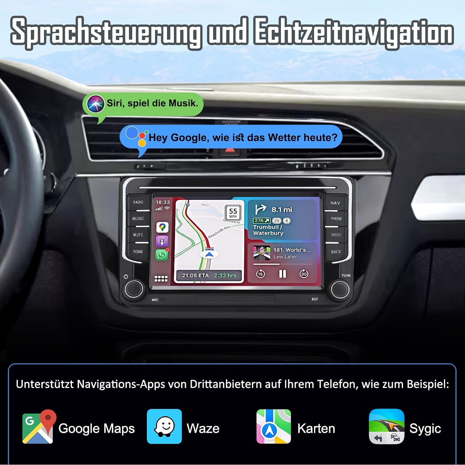 Thumbnail 1 de Android Autoradio mit GPS Navi 7 Zoll
