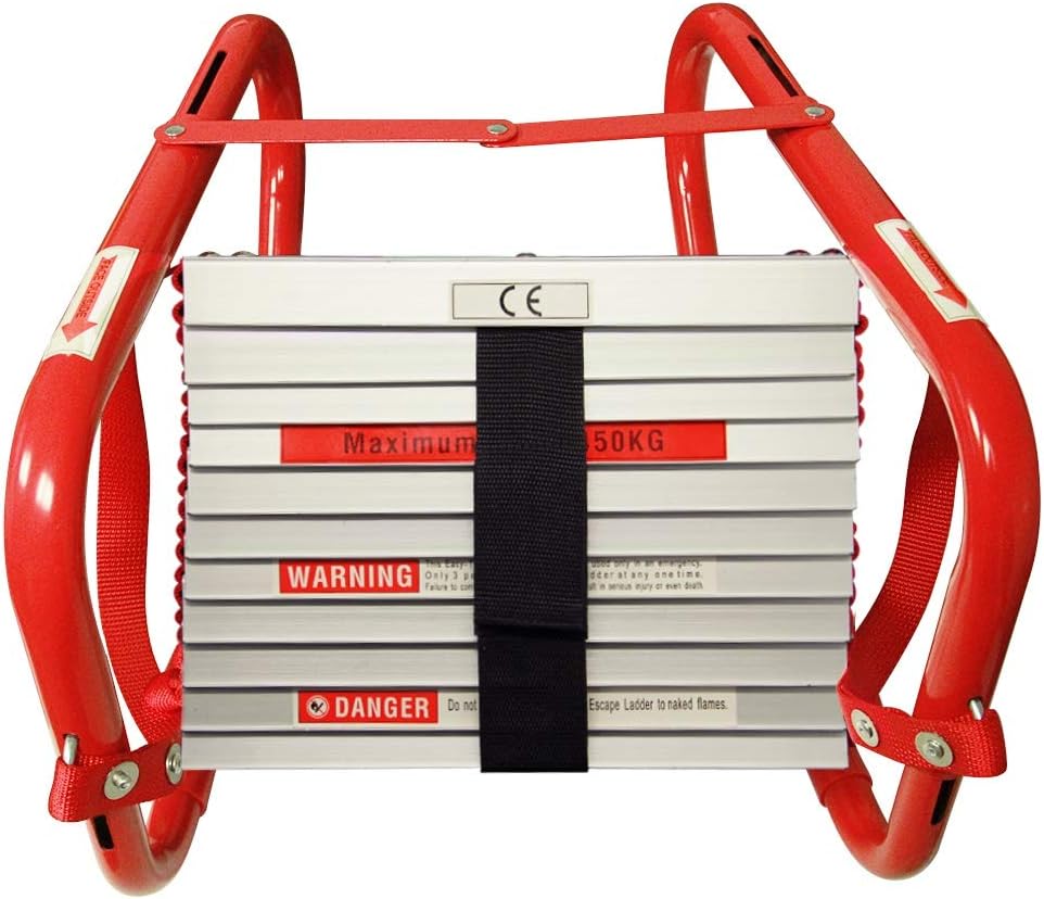 Detalle 1 de Hausse 669818893503 Retractable 3-Story Fire Escape Ladder, 25 Feet
