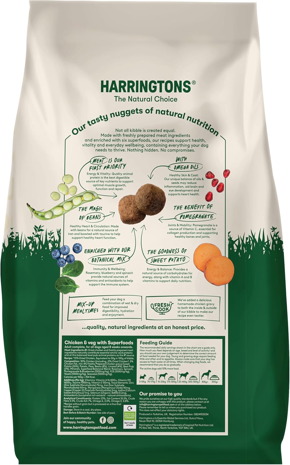 Thumbnail 1 de Harringtons Superfoods Dry Adult Dog Food Chicken & Veg 12kg